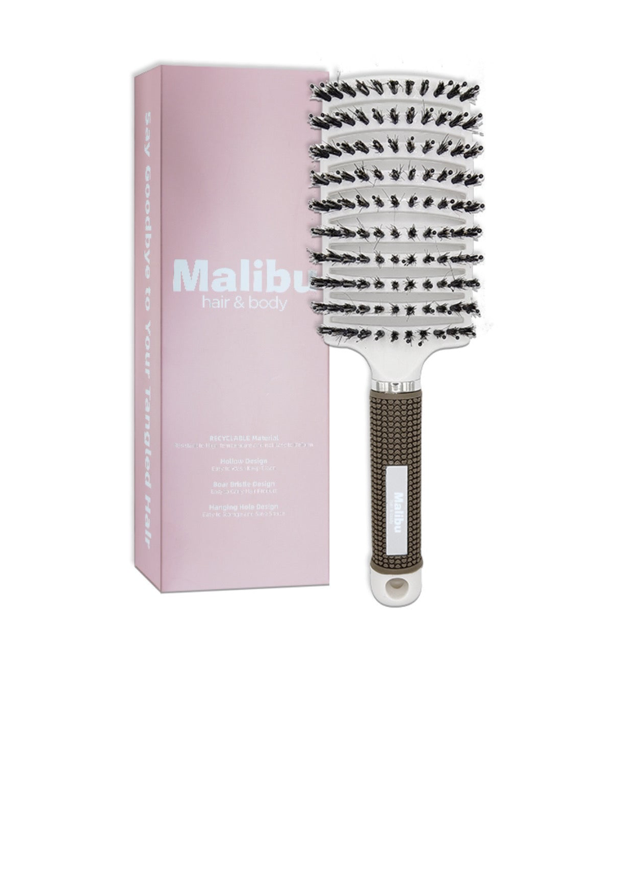 Hair detangling brush white