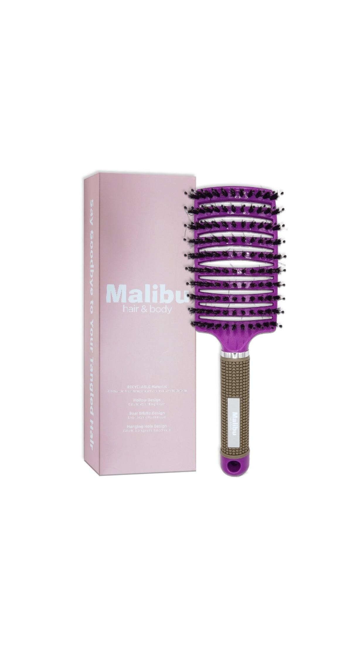 Purple…Hair detangling brush