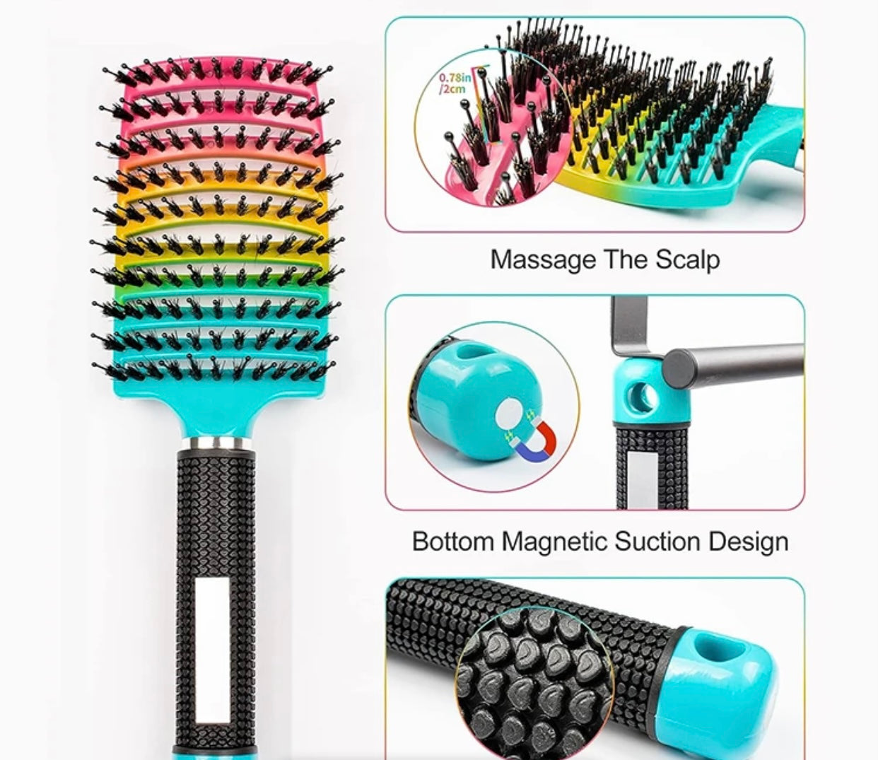 Hair detangling brush….rainbow!!
