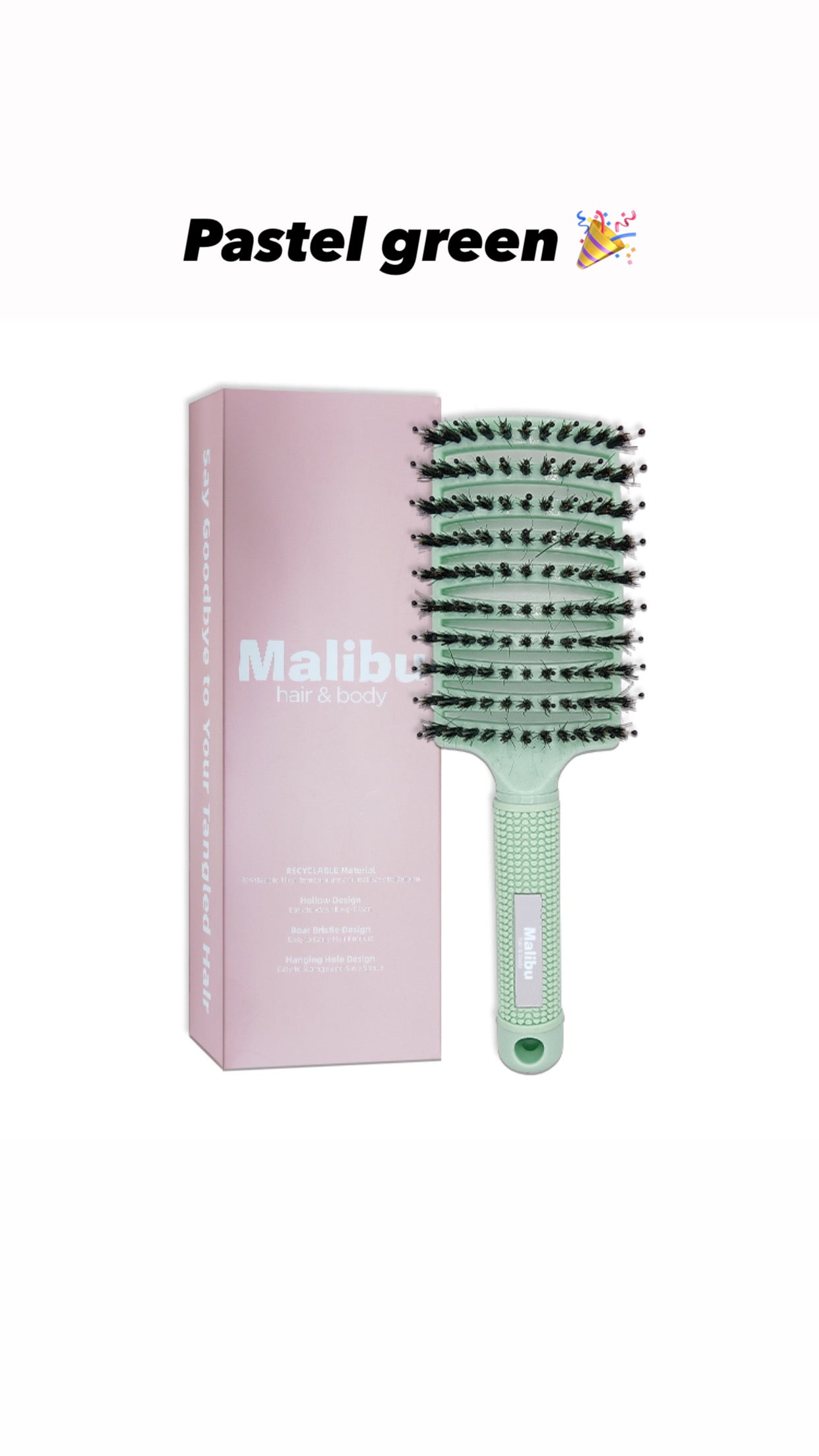 Hair detangling brush in mint!!
